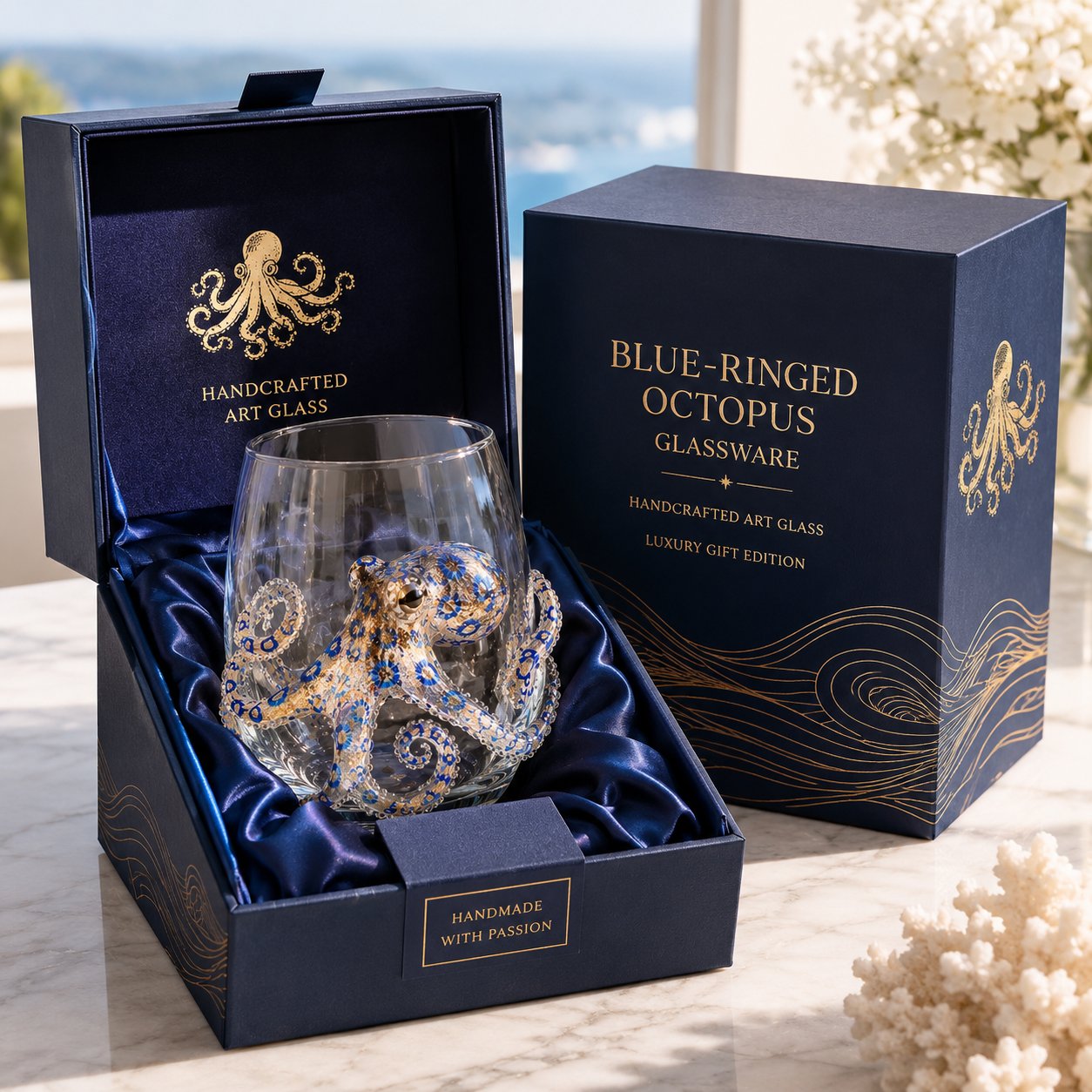 🎁 The Perfect Beach House Gift🌊3D Animal Artisan Glassware Collection