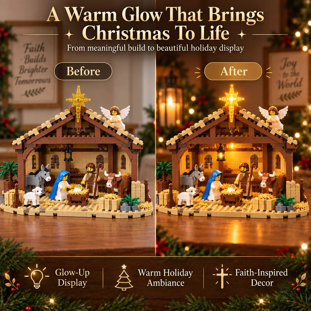 🔥last Day 90% Off🔥🌟the Nativity Story Building Block Set