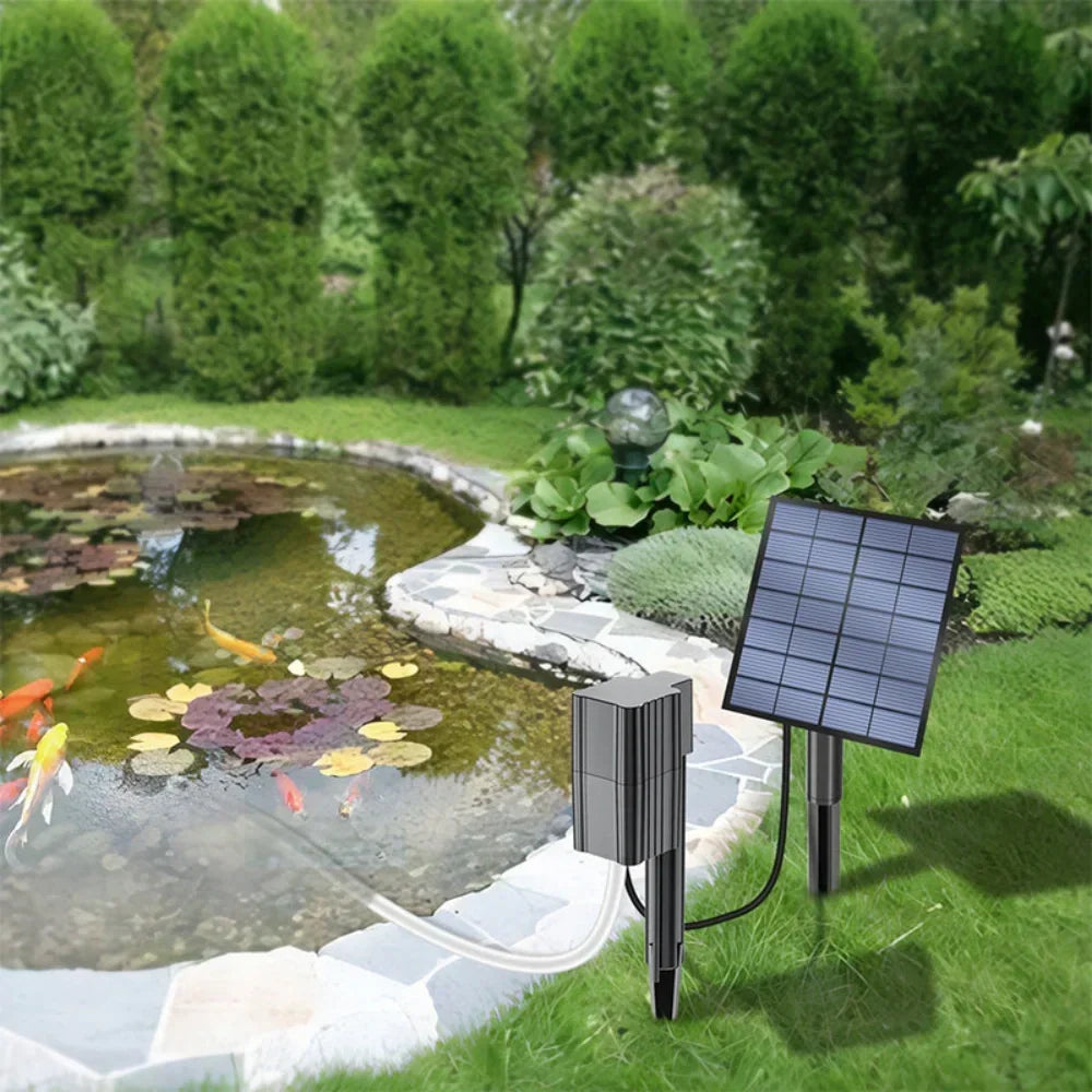 ๐ Solar Pond Aerator with Air Pump โ Outdoor Solar Oxygenator