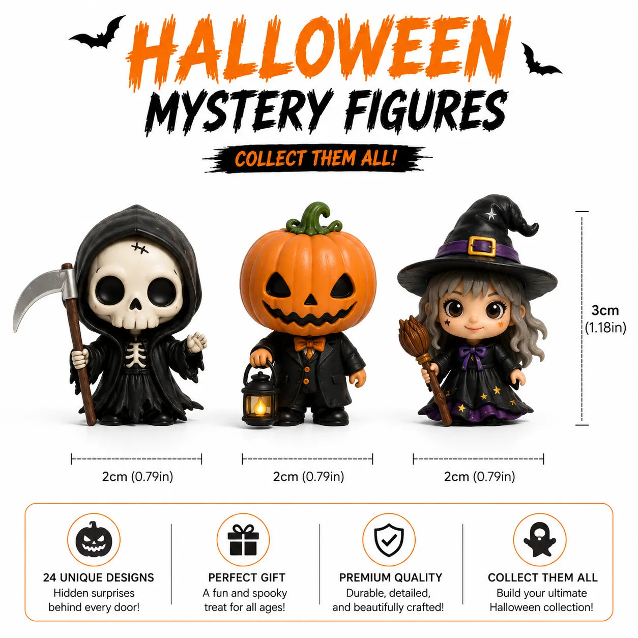 Halloween Advent Calendar 2026 β 24 Horror Mini Collectible Figures