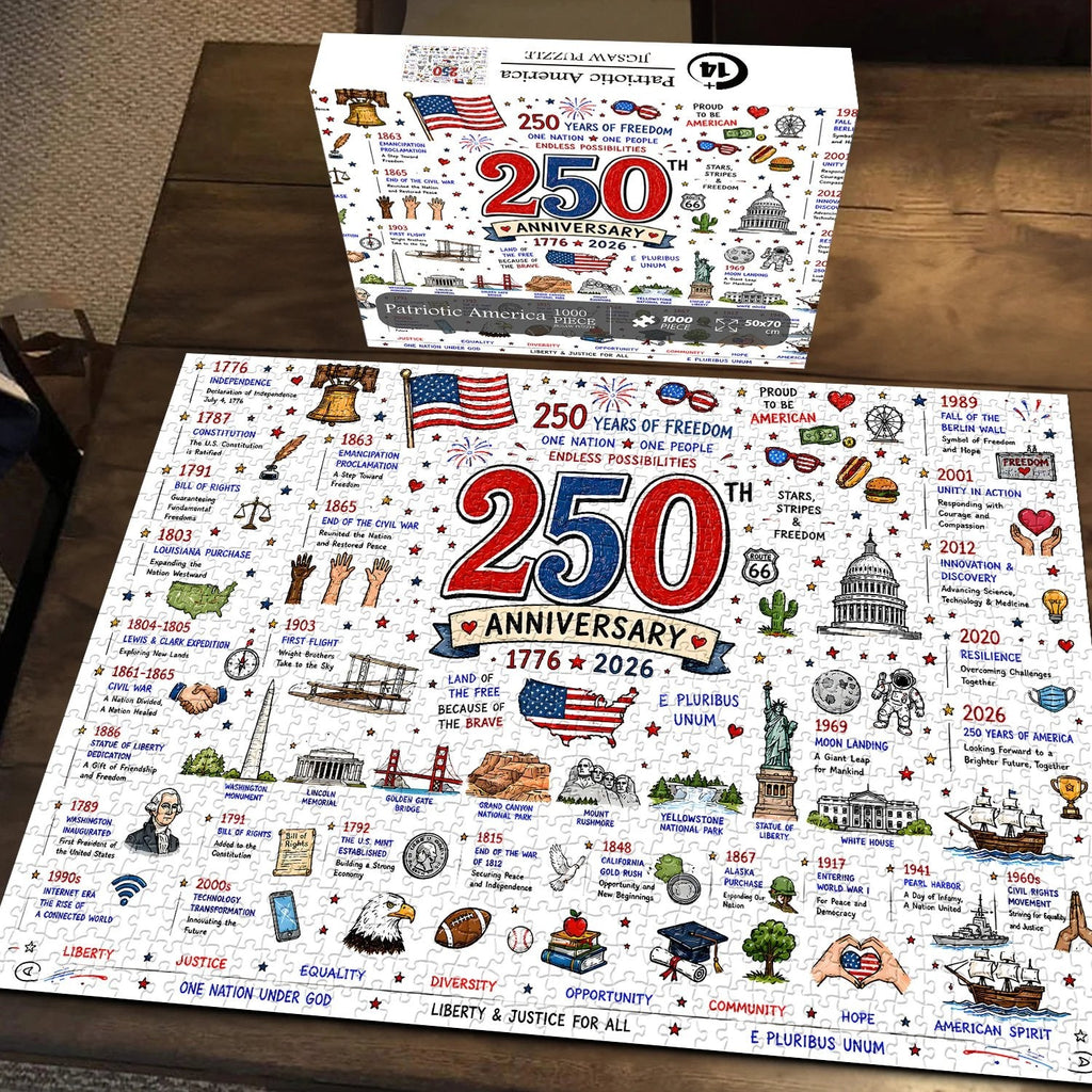 🧩 Patriotic America Jigsaw Puzzle 1000 Pieces 🎁 Buy 2 Free Shipping