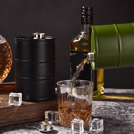 🛢️ Oil Drum Wine Jug – Industrial Style for Your Home Bar