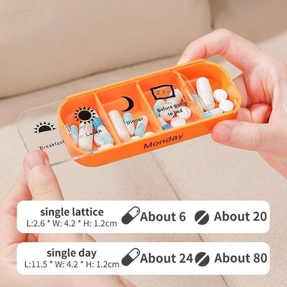 7-Day Pill Organizer – Compact Weekly Vitamin Case