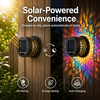 Solar Fence Lights Metal Solar Powered