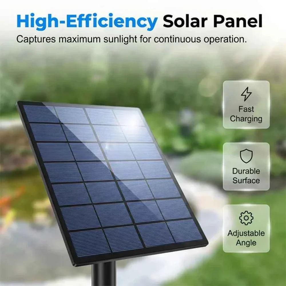 🐟 Solar Pond Aerator with Air Pump – Outdoor Solar Oxygenator