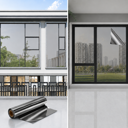 🔥 Over 50% OFF NOW🔥 One-Way Mirror Window Film for Daytime Privacy, UV Protection 🪟✨