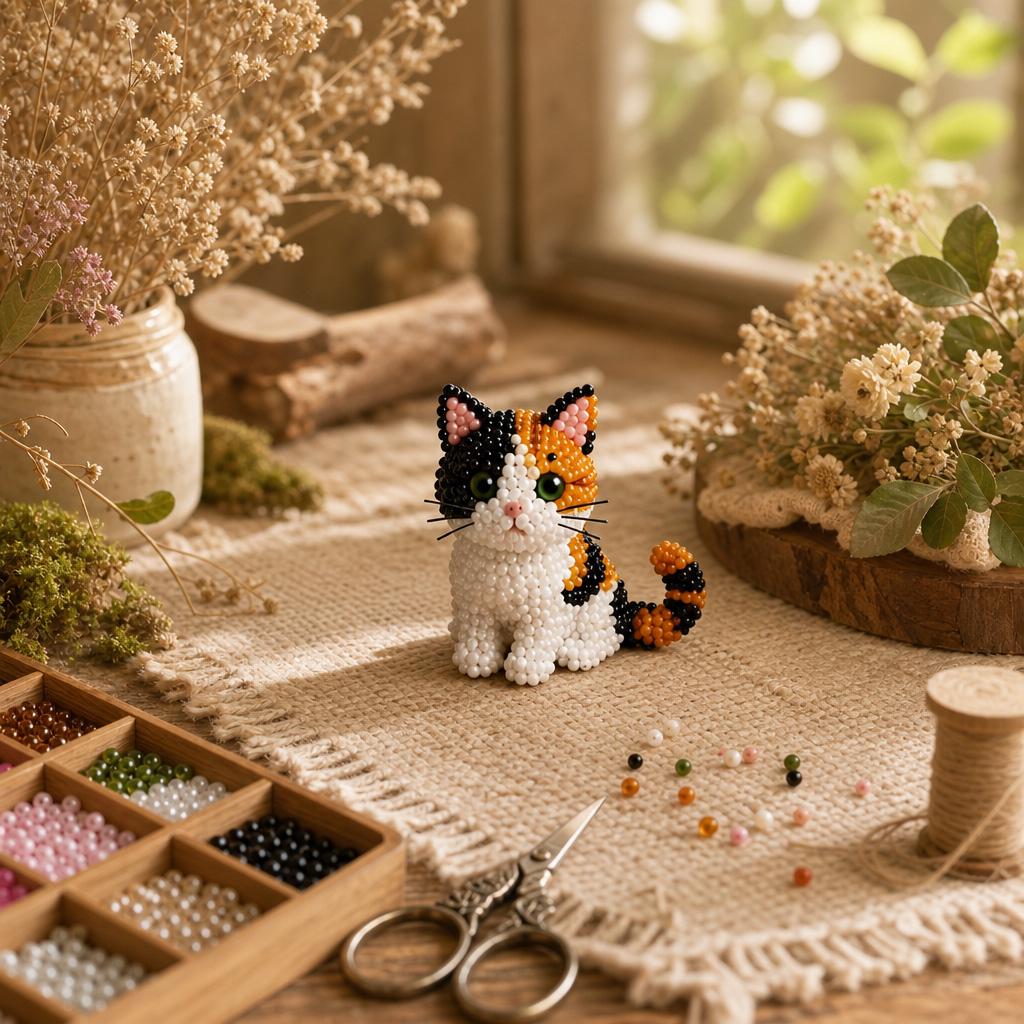 🐾 3D Beaded Pet DIY Kit– Handmade Craft Set