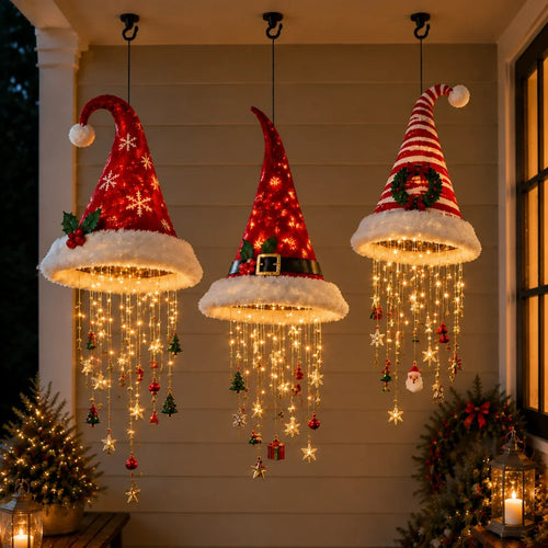 🎅Glowing Santa Hat Chandelier – Make Your Home Sparkle This Christmas! 49% OFF LAST DAY