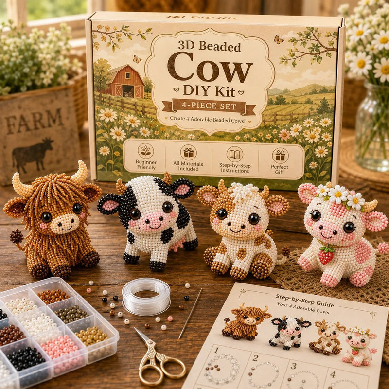 🐾 3D Beaded Pet DIY Kit– Handmade Craft Set