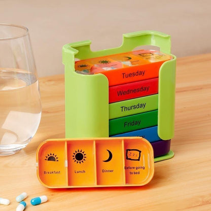 7-Day Pill Organizer – Compact Weekly Vitamin Case