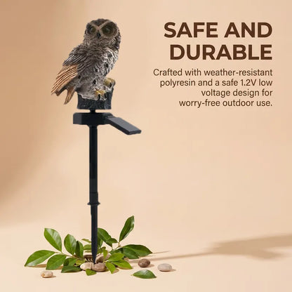 ✨Solar Powered Owl Resin Lamp🦉Vintage Lovely Ambient Ornament Multi-scene Home & Courtyard Decorations
