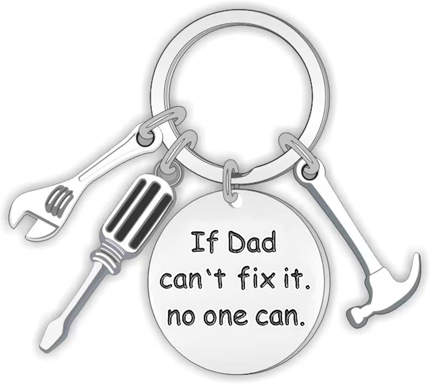 Father's Day Keychain with Hammer, Wrench, Screwdriver