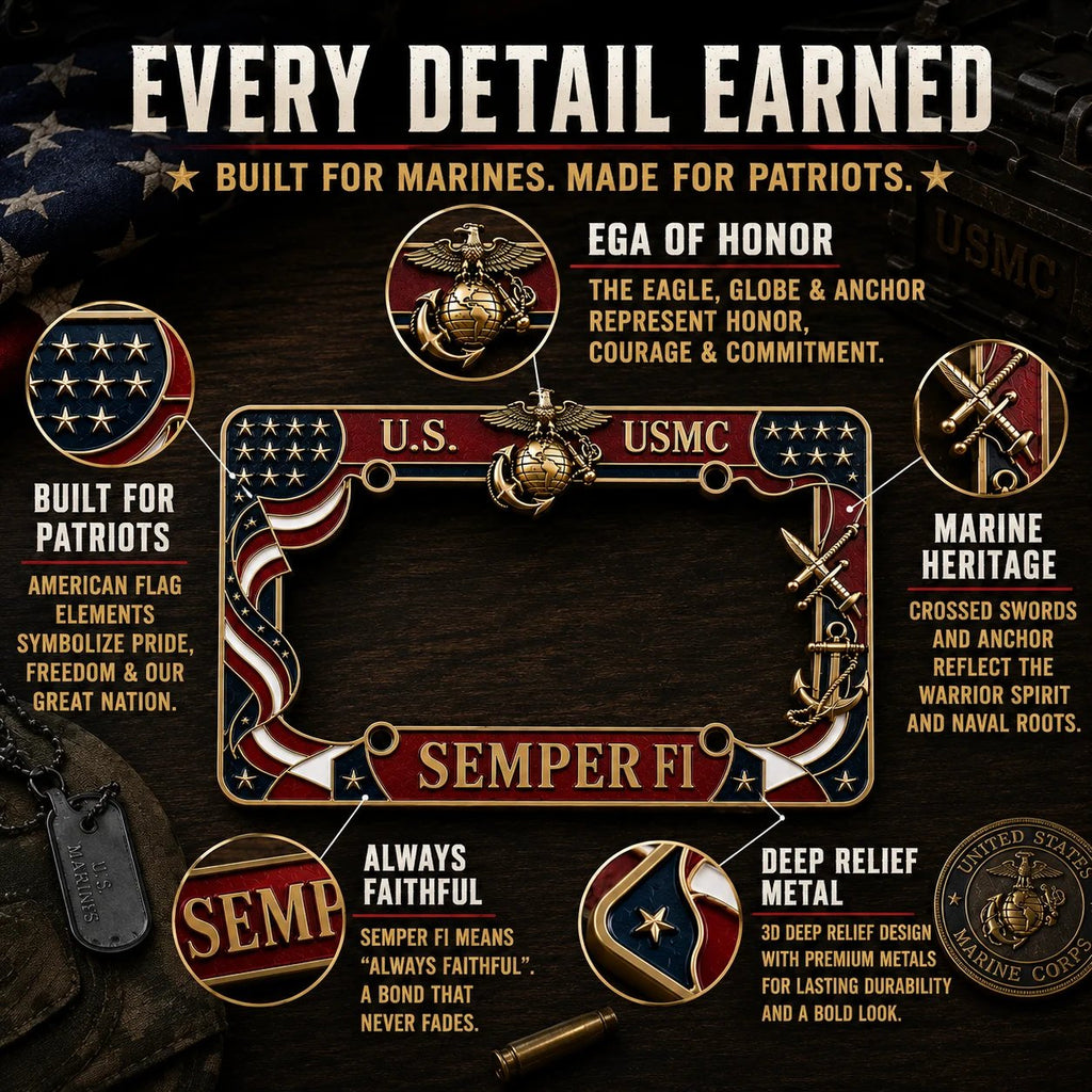 🔥LAST DAY 49% OFF- U.S. Marine Corps Semper Fi License Plate Frame