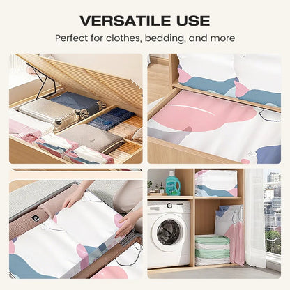 💐 BUY 2 GET 1 FREE!🧳No‐Pump Vacuum Storage Compression Bags – Press & Seal, No Pump Needed. Saves 80% Space, Keeps Clothes Dry & Dust‐Free✨