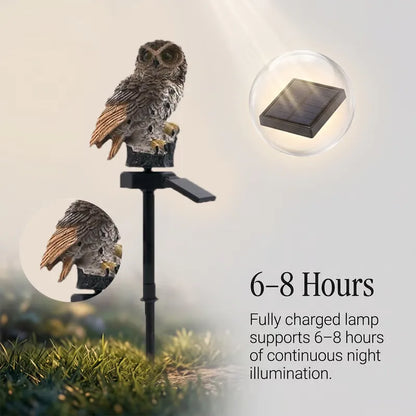 ✨Solar Powered Owl Resin Lamp🦉Vintage Lovely Ambient Ornament Multi-scene Home & Courtyard Decorations