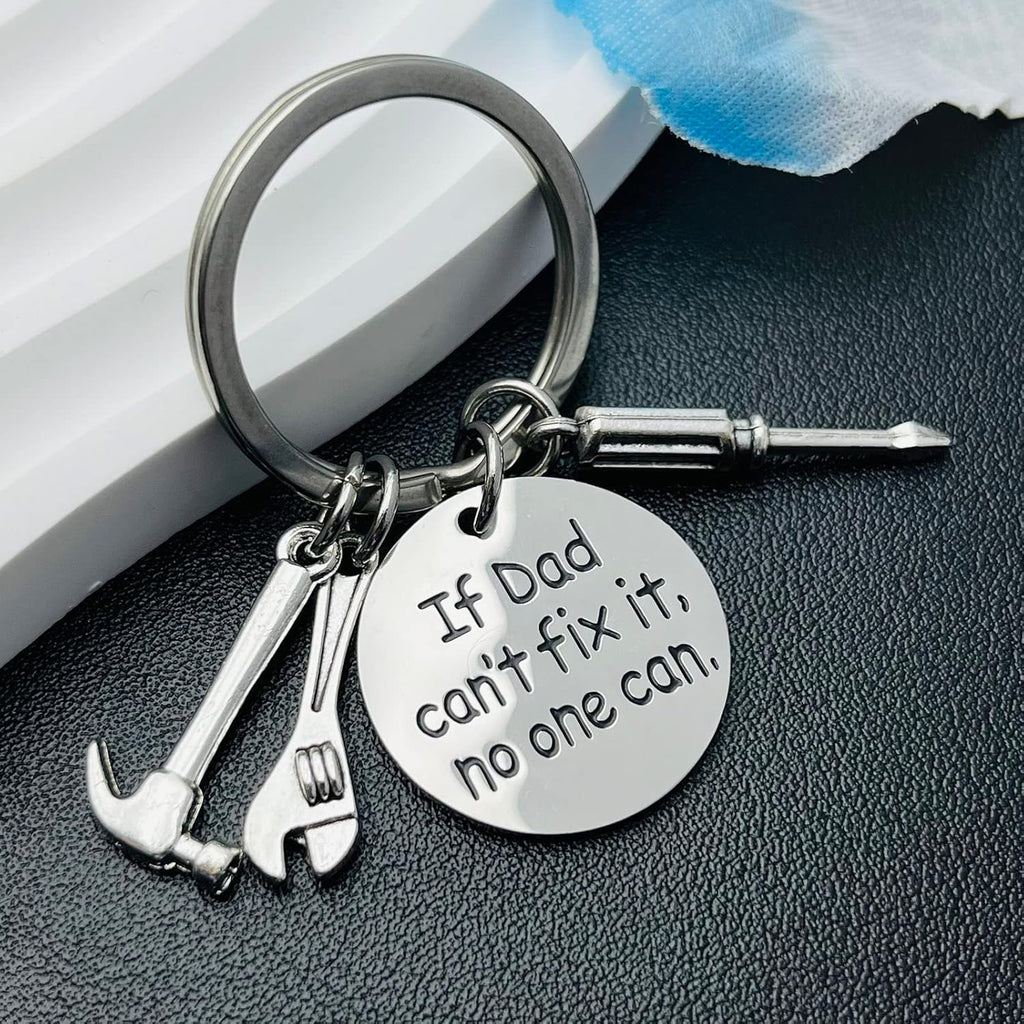 Father's Day Keychain with Hammer, Wrench, Screwdriver