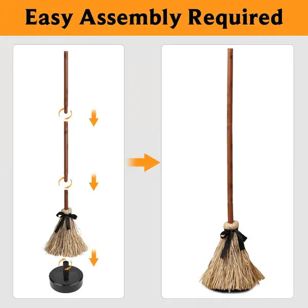 🔥Early Halloween Offer👻 Floating Witch's Broom – Eerie Laughs & Hypnotic Dance at Your Command! 🎃