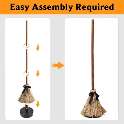 🔥Early Halloween Offer👻 Floating Witch's Broom – Eerie Laughs & Hypnotic Dance at Your Command! 🎃