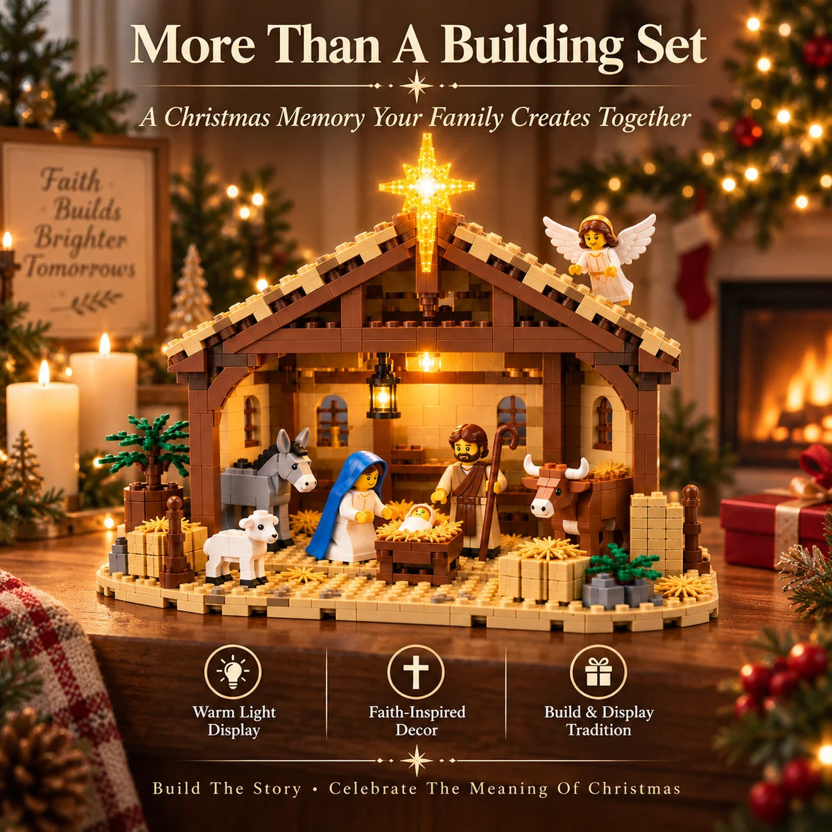 🔥last Day 90% Off🔥🌟the Nativity Story Building Block Set