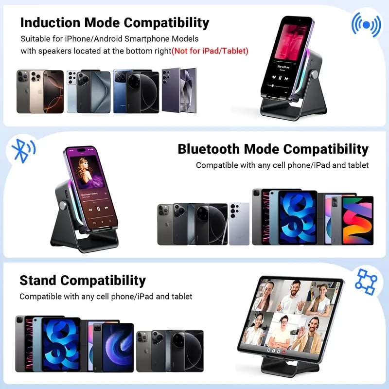 Wireless Induction Audio Speaker Stand