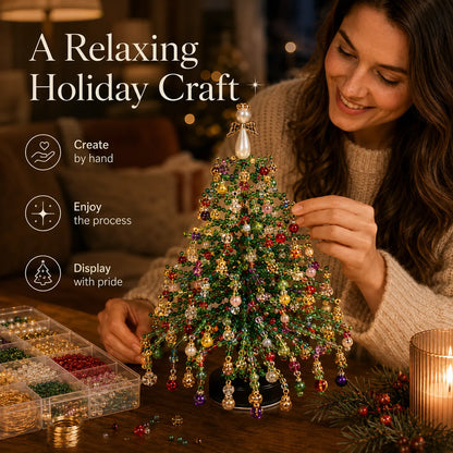 🎄 DIY Beaded Christmas Tree Kit – Create Your Own Sparkling Holiday Decoration