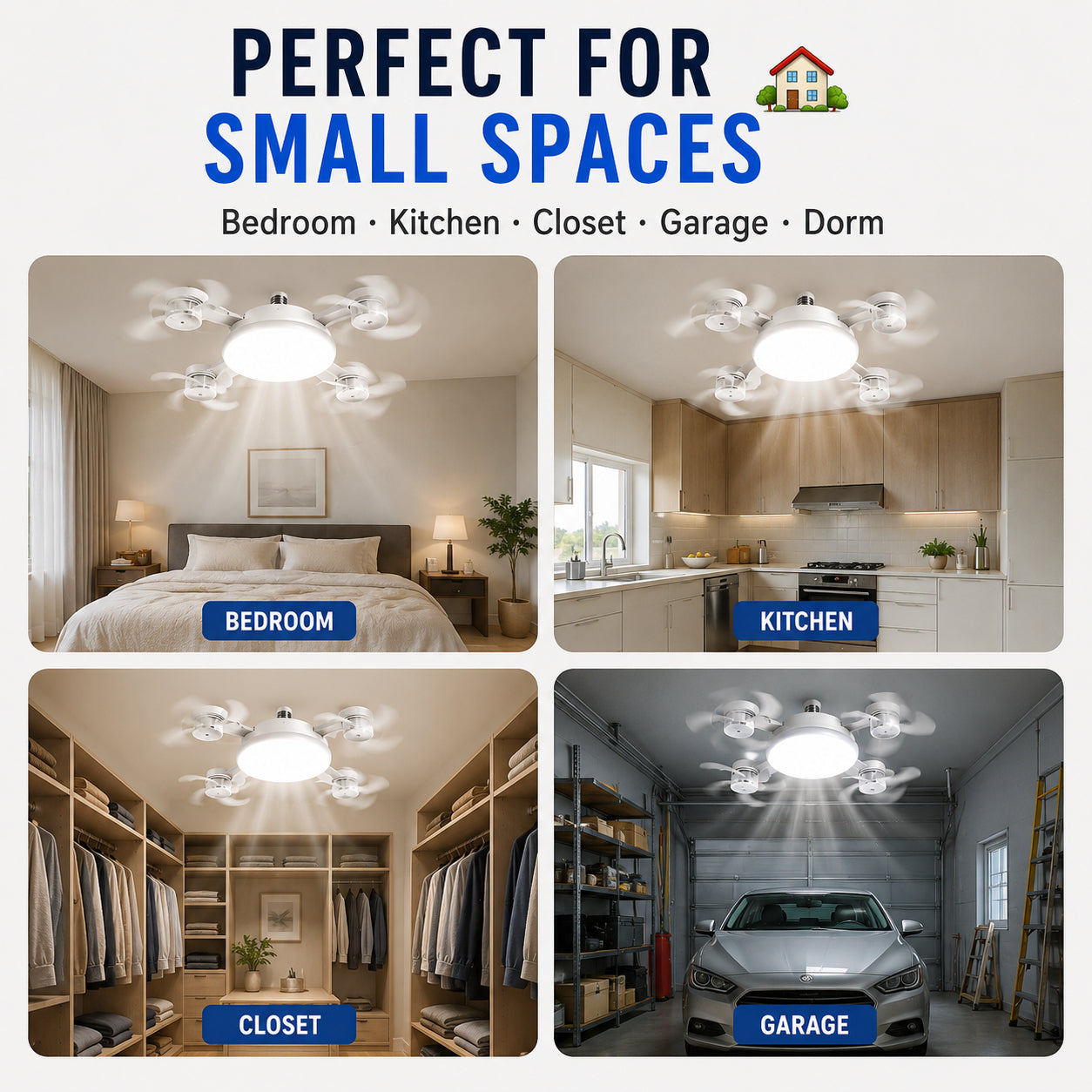 2-in-1 LED Ceiling Fan Light – Just Screw It In