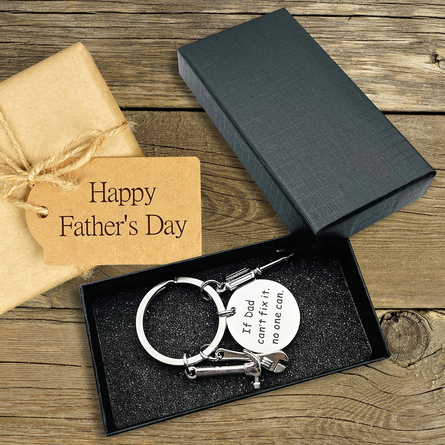 Father's Day Keychain with Hammer, Wrench, Screwdriver