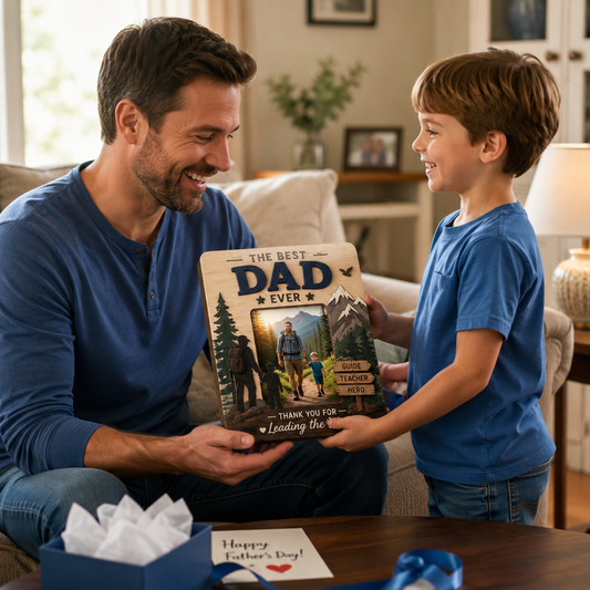 Personalized Wooden Dad Photo Frame | Father’s Day Gift