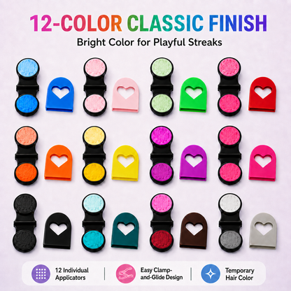 🔥 Last Day 49% OFF-🌈 12-Color Temporary Hair Chalk Applicator Set