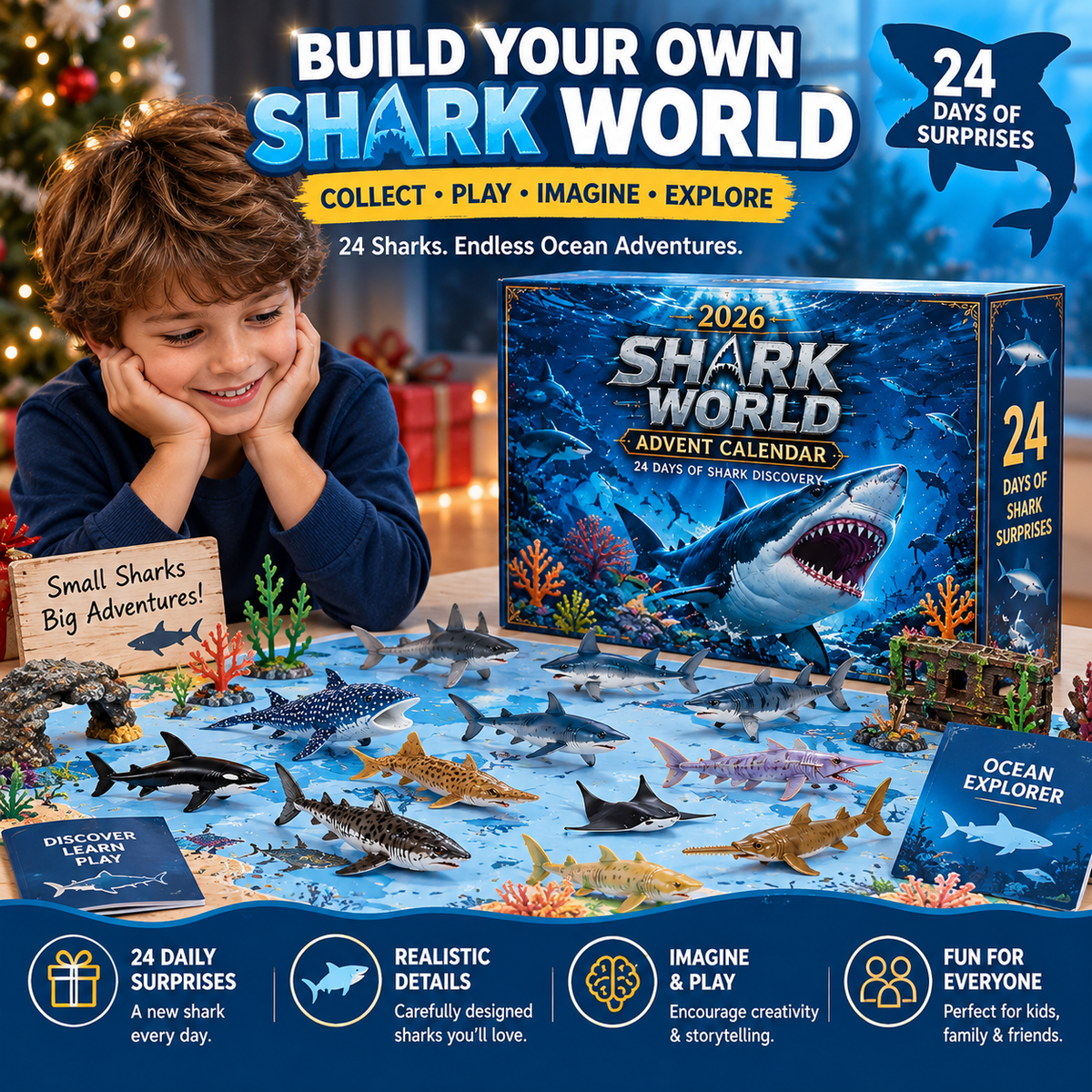 🔥50% Off Today Only-🦈 2026 Shark World Advent Calendar