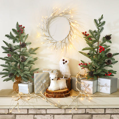 Lighted Winter Birch Garland