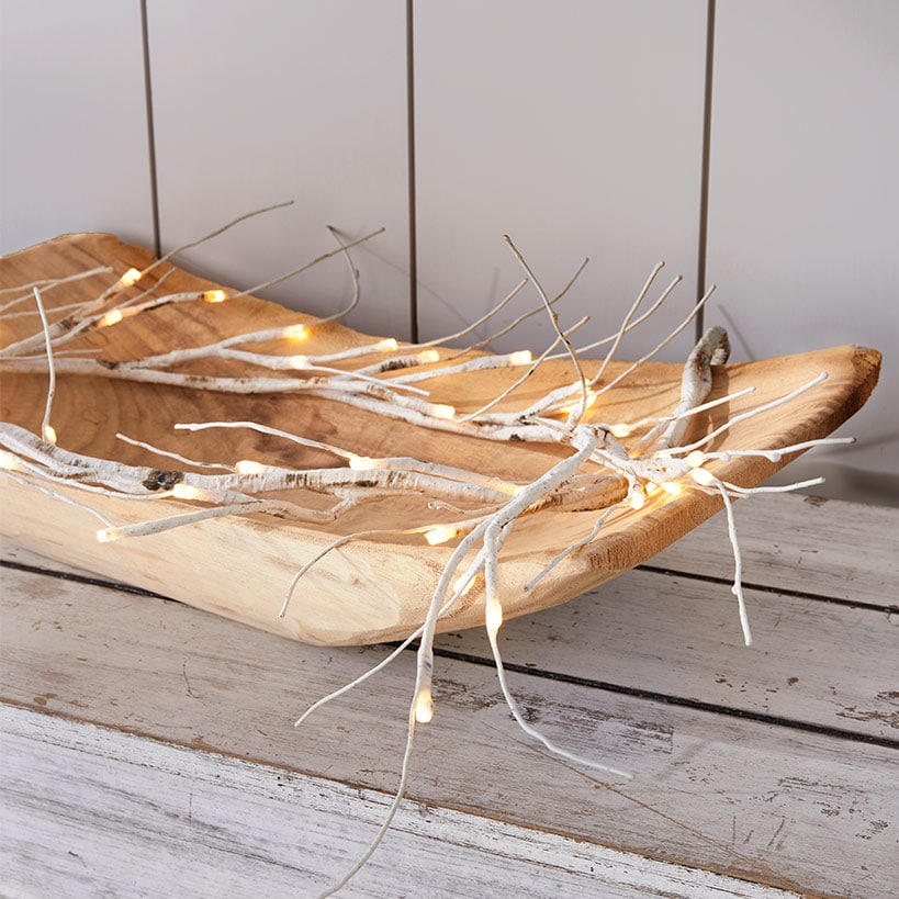 Lighted Winter Birch Garland