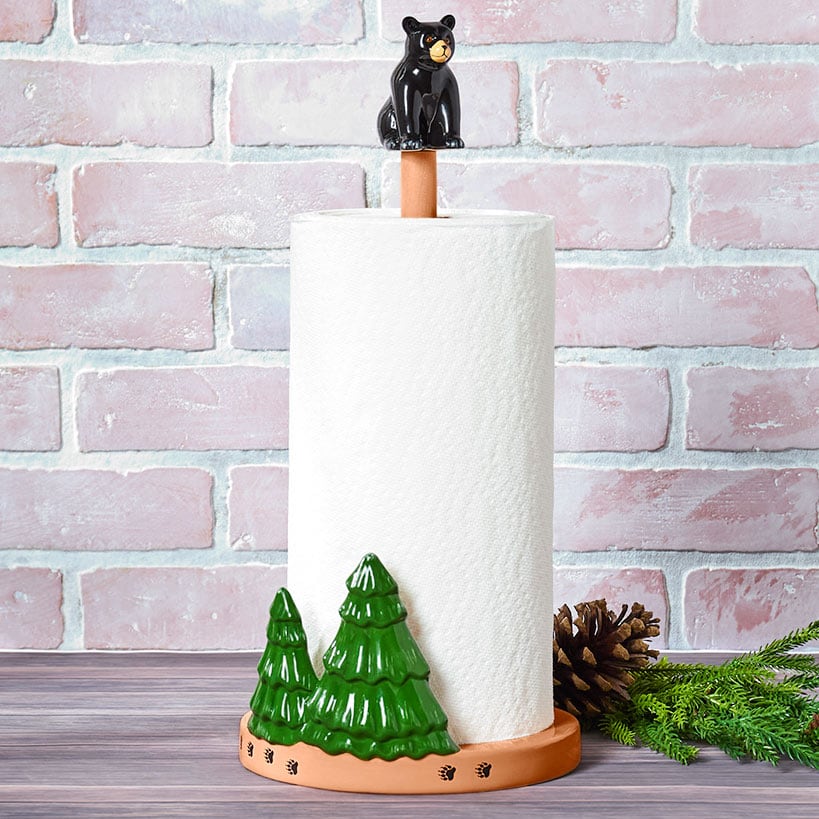 Lodge Kitchen Decor - Sponge Holder, Paper Towel Holder, Salt & Pepper