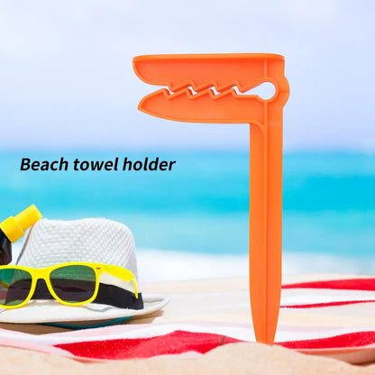 Beach Towel Clips – Heavy-Duty Windproof Holders for Beach Chairs, Pool Loungers & Camping Mats (4-Pack)