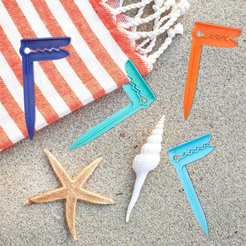 Beach Towel Clips – Heavy-Duty Windproof Holders for Beach Chairs, Pool Loungers & Camping Mats (4-Pack)