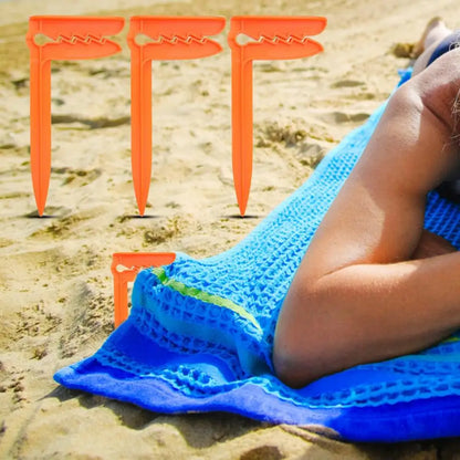 Beach Towel Clips – Heavy-Duty Windproof Holders for Beach Chairs, Pool Loungers & Camping Mats (4-Pack)