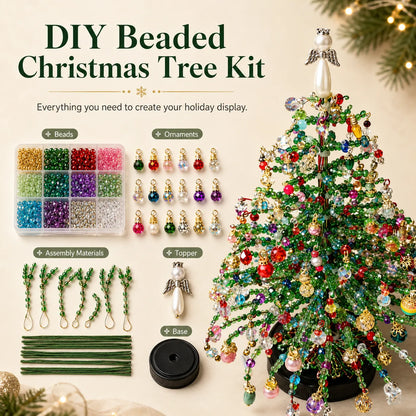 🎄 DIY Beaded Christmas Tree Kit – Create Your Own Sparkling Holiday Decoration
