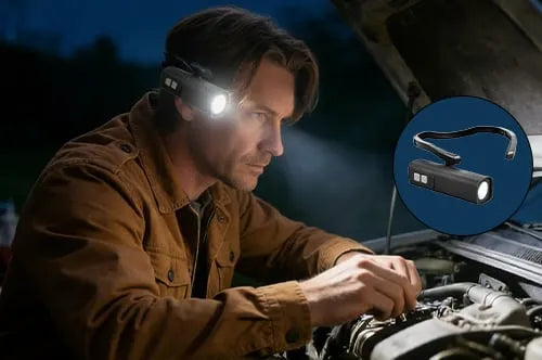 🔦 Ear-Mounted Inductive Headlamp – Hands-Free Light Where You Look
