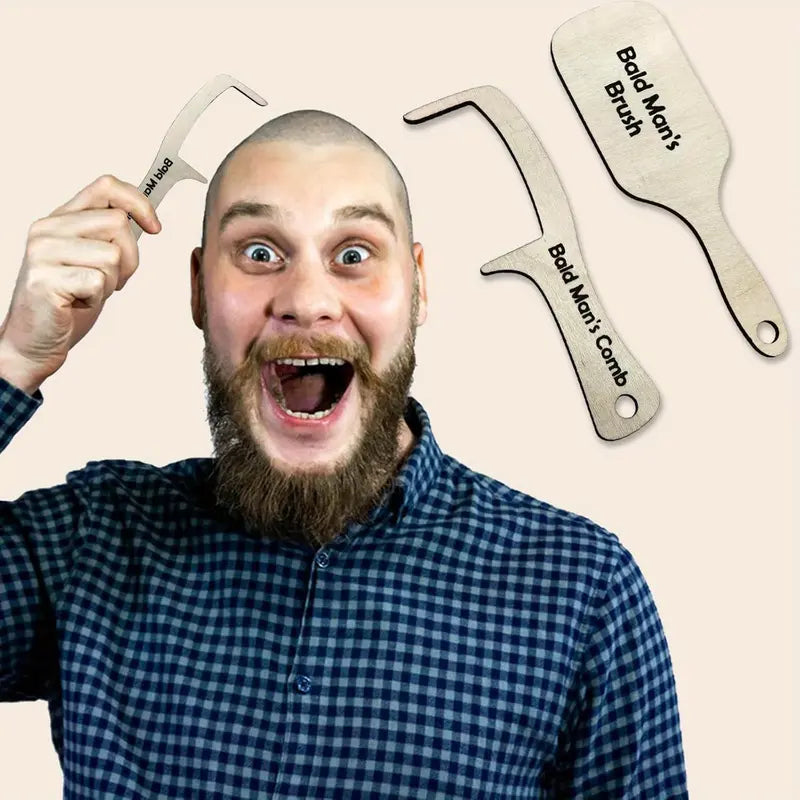 Father's Day Gift-Funny Bald Men Comb Set