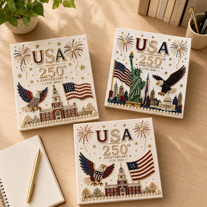 🔥LAST DAY 50% OFF - 🇺🇸 USA 250th Anniversary DIY Pearl Painting Kit ✨❤️‍🔥