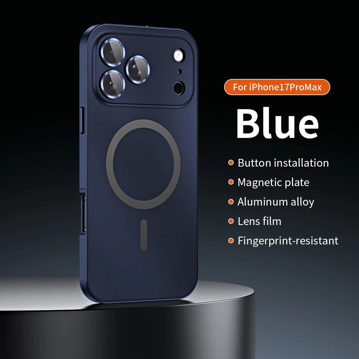 For iPhone 17 Pro Max Air 16 15 14 13 12 Metalic Magnetic Case with Lens Cover