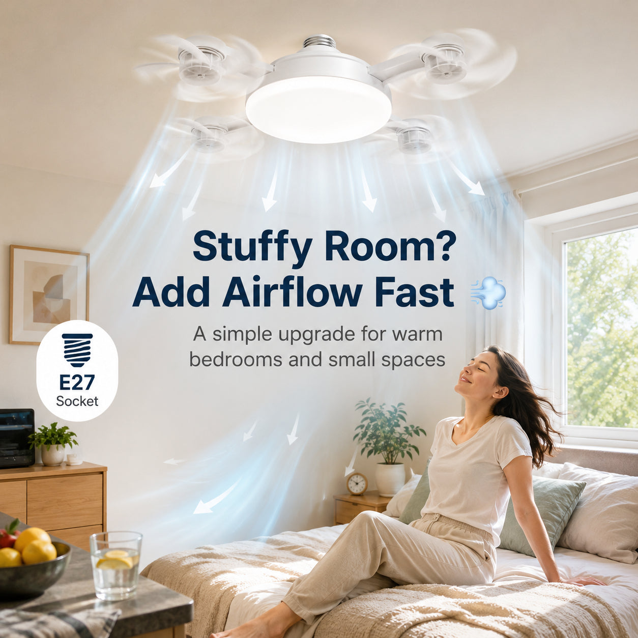 2-in-1 LED Ceiling Fan Light – Just Screw It In