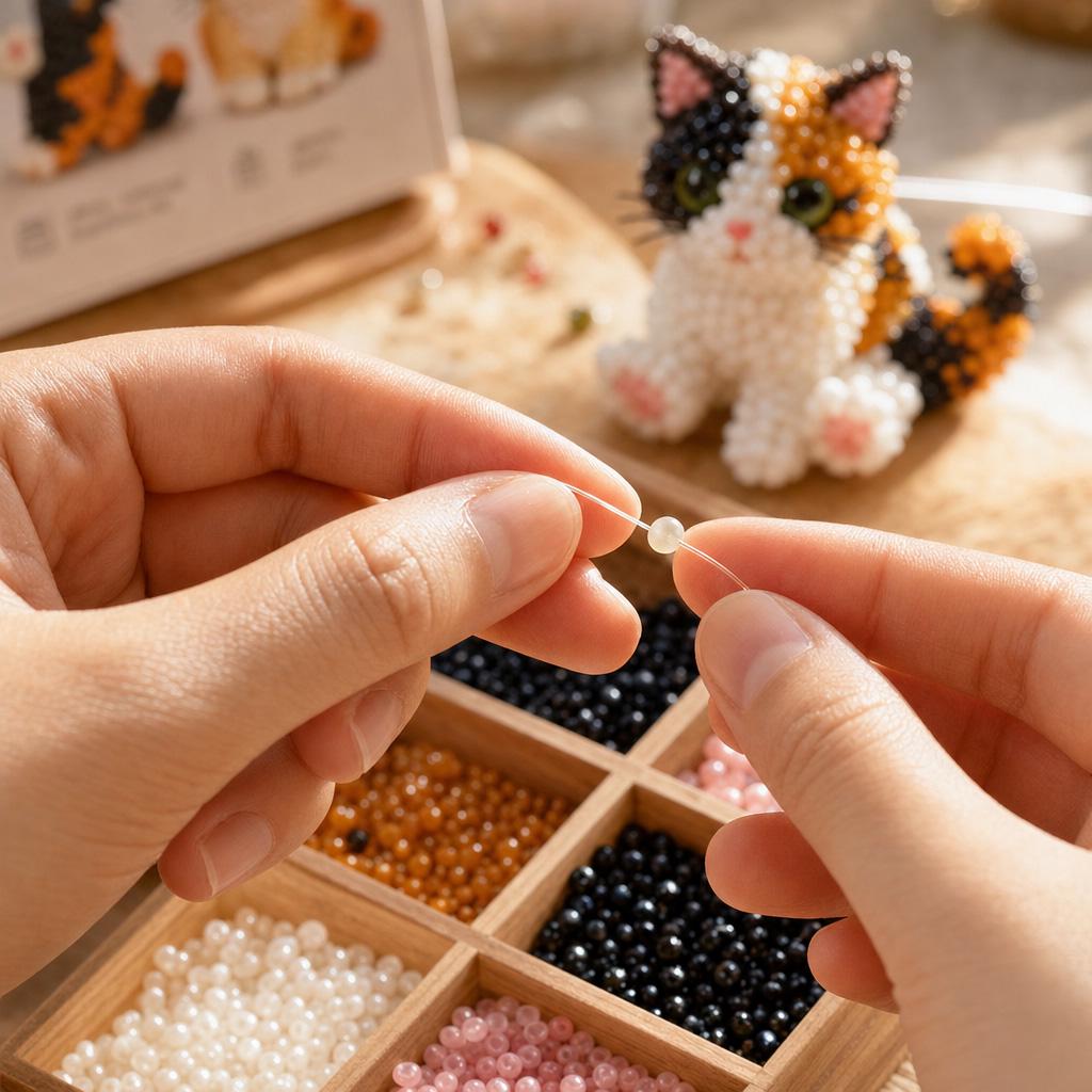 🐾 3D Beaded Pet DIY Kit– Handmade Craft Set