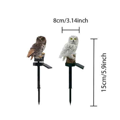 ✨Solar Powered Owl Resin Lamp🦉Vintage Lovely Ambient Ornament Multi-scene Home & Courtyard Decorations