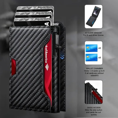 💳 RFID Blocking Pop-Up Wallet – Slim, Secure & Easy Access