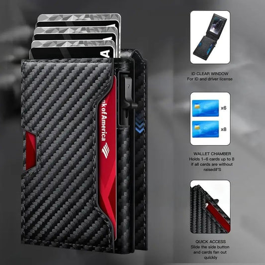 💳 RFID Blocking Pop-Up Wallet – Slim, Secure & Easy Access