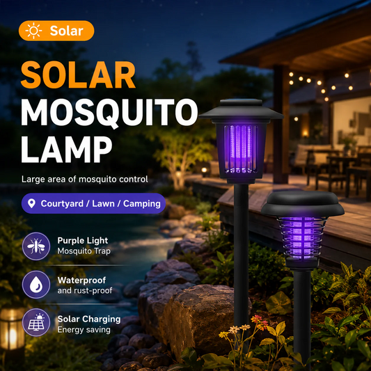 50％OFF🌙 Solar Mosquito Zapper Light 2-in-1 UV Bug Killer & Outdoor Garden Lamp, Waterproof & Solar Powered