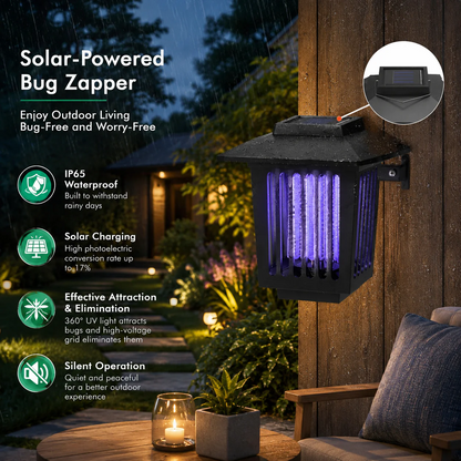 Last day 50％OFF🌙 Solar Mosquito Zapper Light 2-in-1 UV Bug Killer & Outdoor Garden Lamp, Waterproof & Solar Powered
