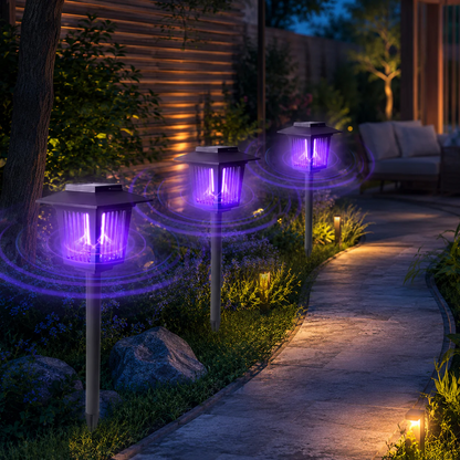 Last day 50％OFF🌙 Solar Mosquito Zapper Light 2-in-1 UV Bug Killer & Outdoor Garden Lamp, Waterproof & Solar Powered