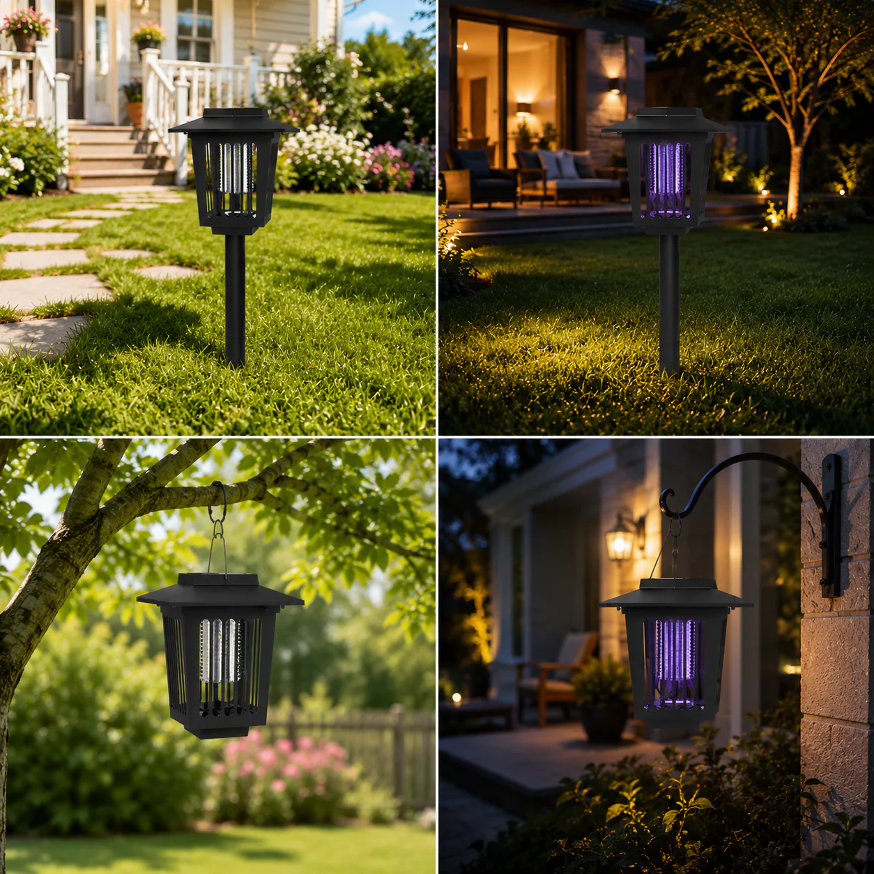 Last day 50％OFF🌙 Solar Mosquito Zapper Light 2-in-1 UV Bug Killer & Outdoor Garden Lamp, Waterproof & Solar Powered